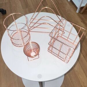 Beautiful Rose Gold Office Organizers NWOT